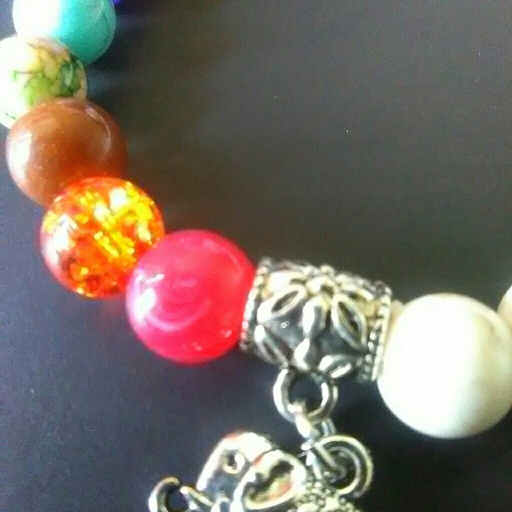 New Elephant Yoga Natural Stone Bead Heal Bracelet - Picture 4 of 5